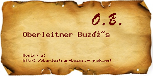 Oberleitner Buzás névjegykártya